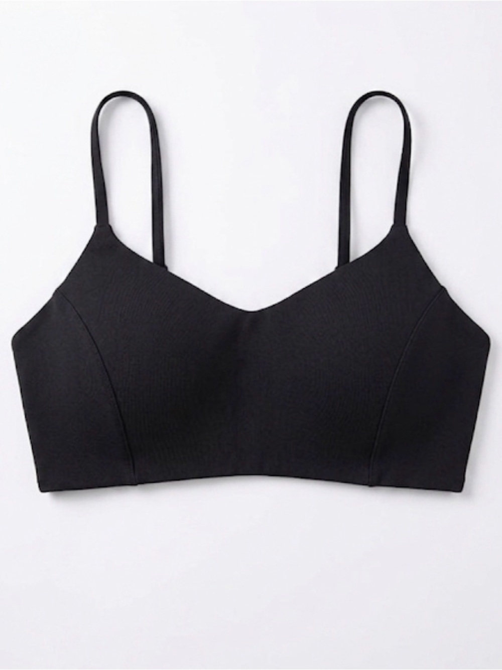 NWT CRZ YOGA Tie Back Bikini Top Black Lace Up V Neck Swimsuit Large